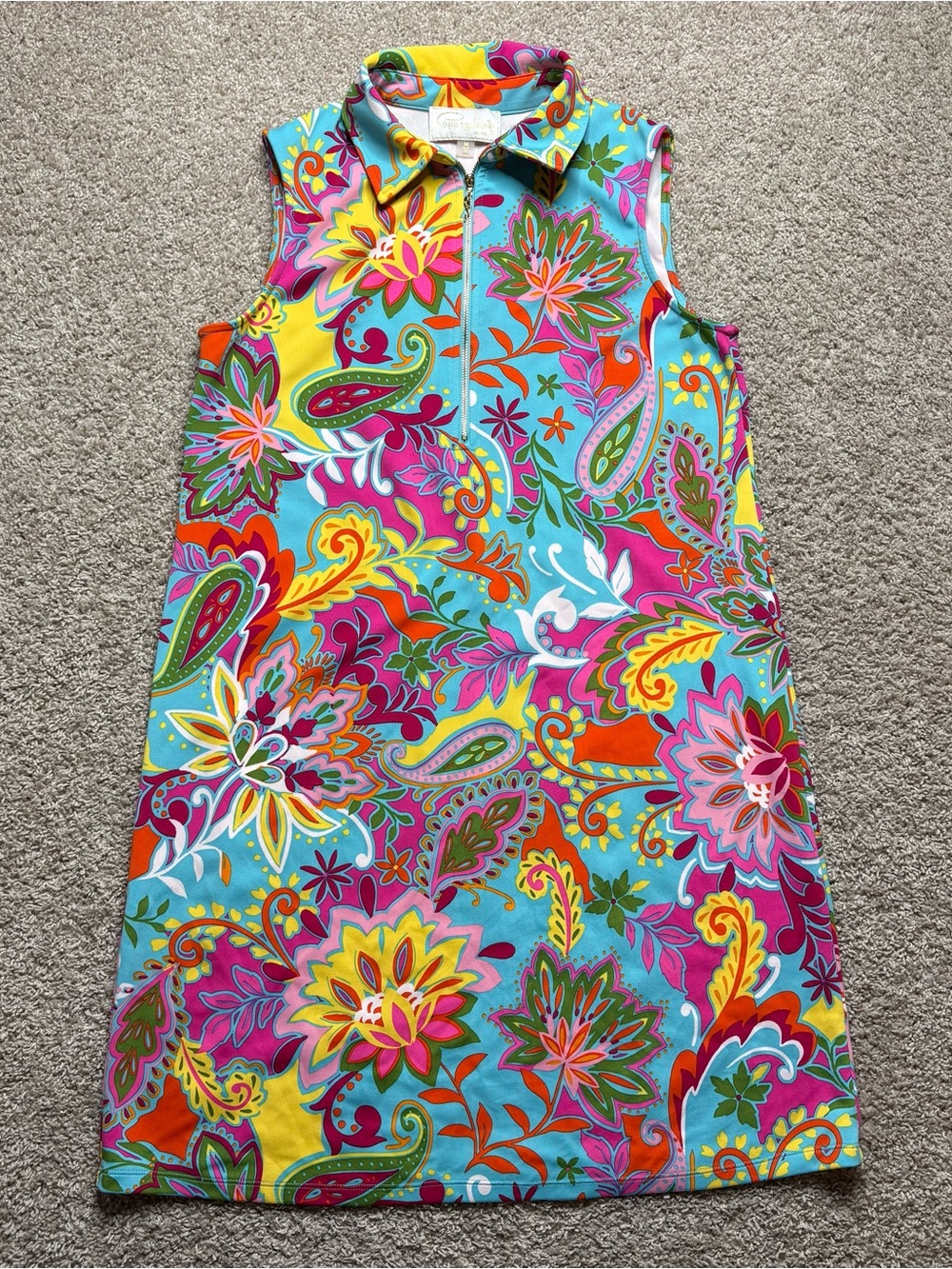 Pappagallo Zip Front Tank Dress